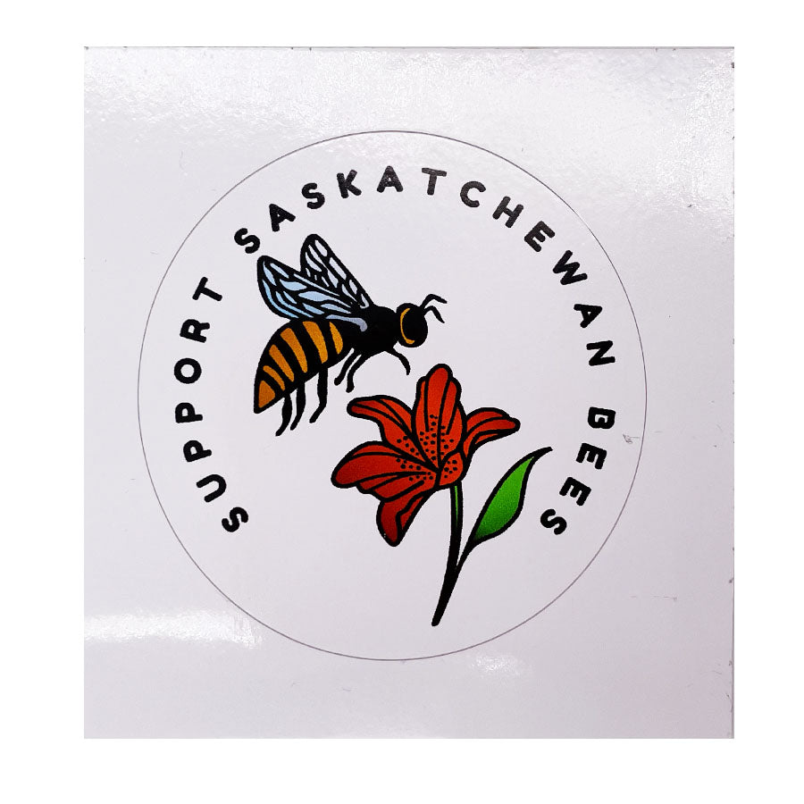 Sunnybee Creations - Support Saskatchewan Bees Sticker