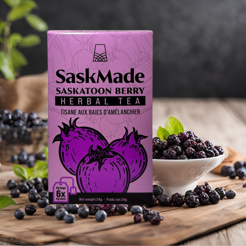 SaskMade - Saskatoon Berry Herbal Tea (6 bags)