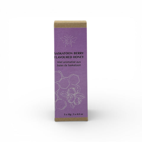 SaskMade - Saskatoon Berry Honey Sachets (5 x 15g)