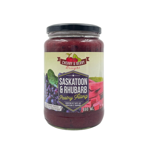Cherry & Berry Delights -Saskatoon & Rhubarb Pastry Filling (690 ml)