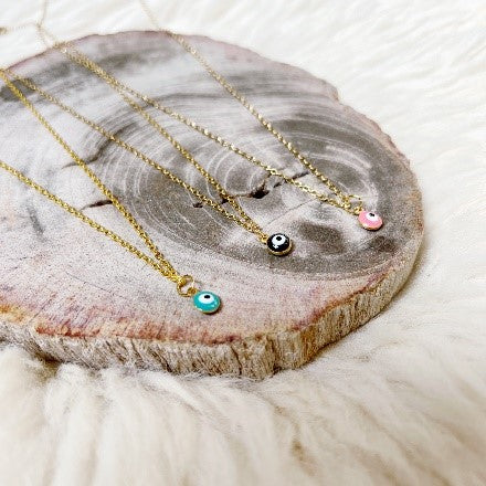 Zen Gems - Necklaces - Gold Stainless Steel Evil Eye