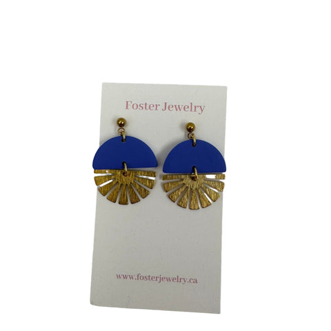 Foster Jewelry - Half Circle with Charm Earrings