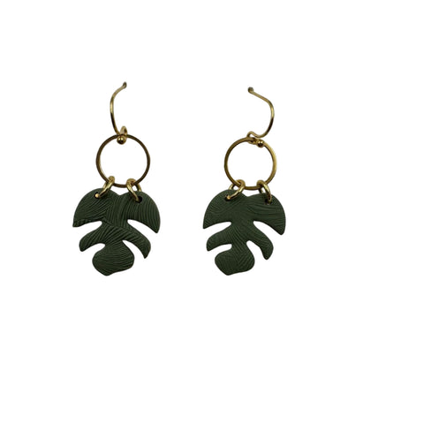 Foster Jewelry - Mini Monstera Earrings