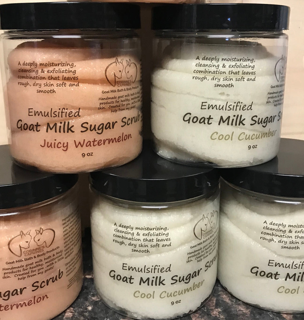 Corrine's Caprines Goat Milk Bath & Body Products - Emulsified Goat Milk Sugar Scrub