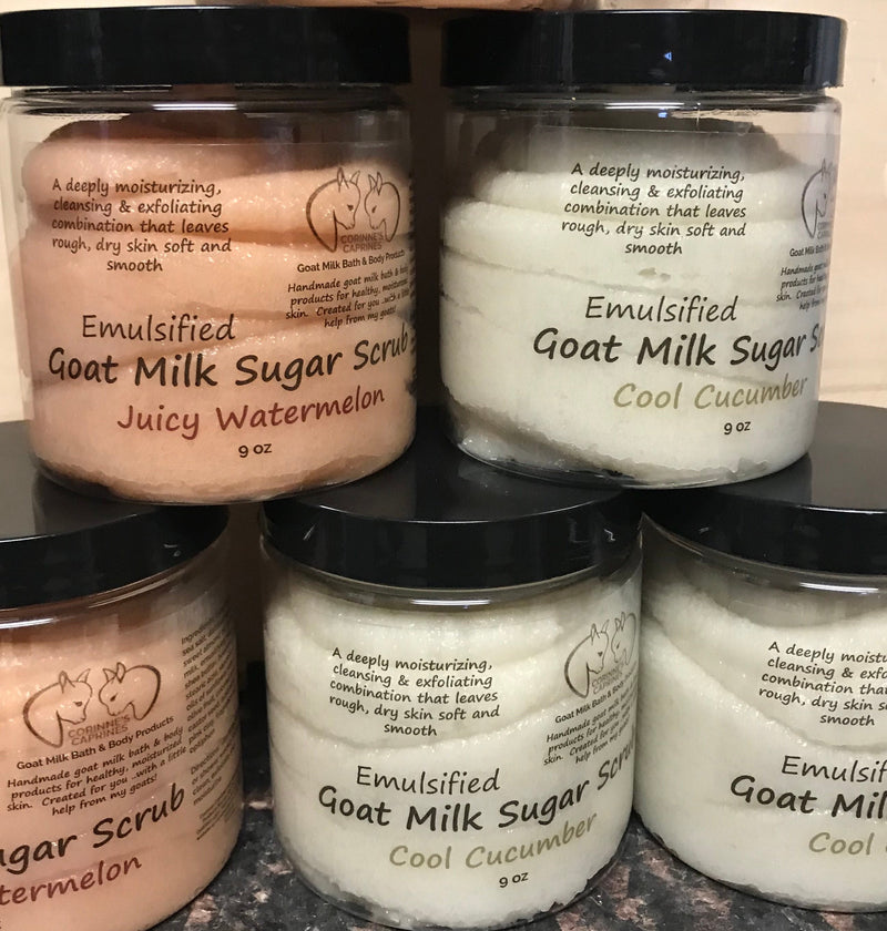 Corrine's Caprines Goat Milk Bath & Body Products - Emulsified Goat Milk Sugar Scrub