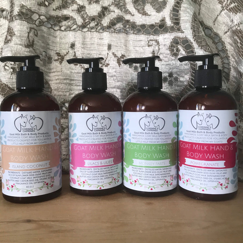 Corinne's Caprines Goat Milk Bath & Body Products - Hand & Body Wash