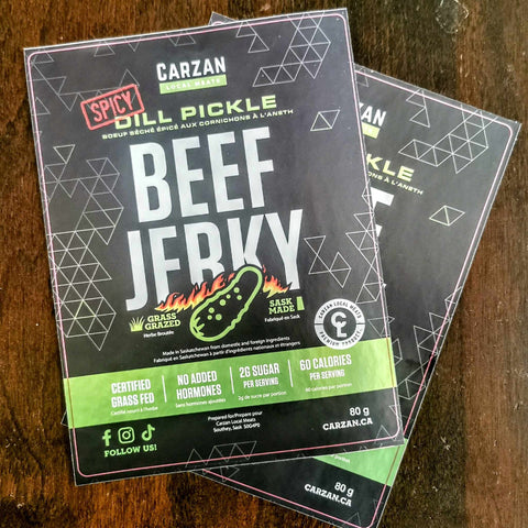 Carzan Local Meats - Grass Fed Beef Jerky Bags (75g)