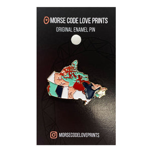 Morse Code Love Prints - Pins