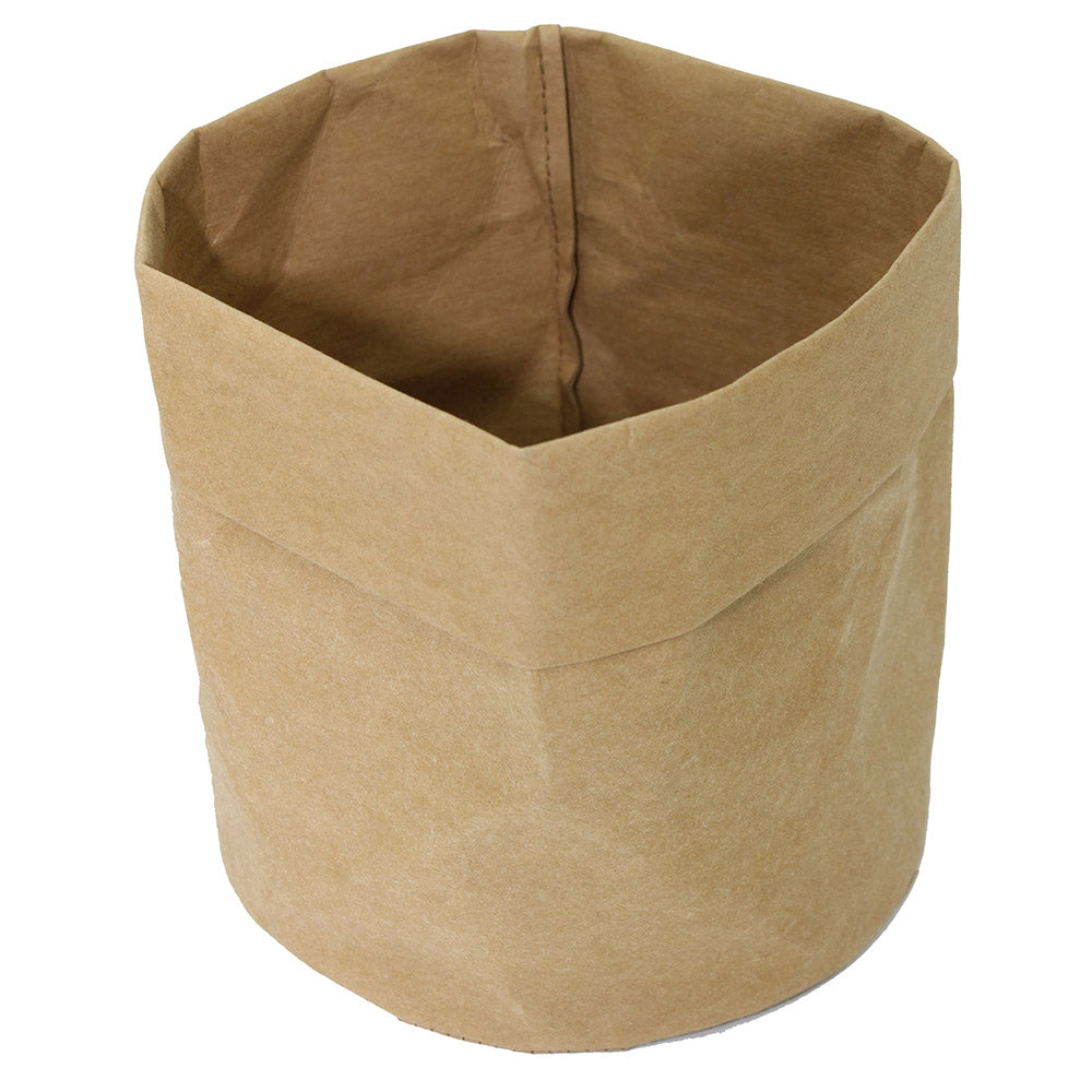 Packaging - Brown Vintage Paper Round Basket (5"x5"x4")