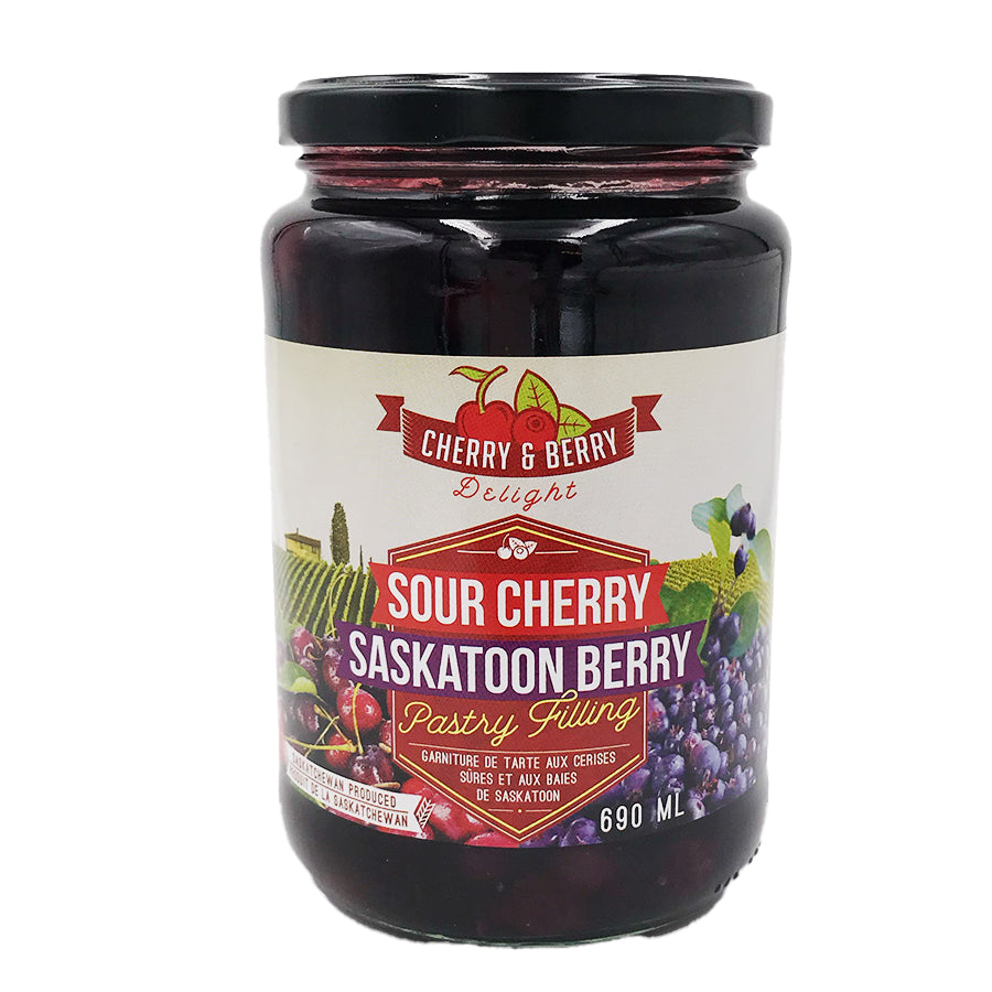 Cherry & Berry Delights - Sour Cherry and Saskatoon Berry Pastry Filling (690 ml)