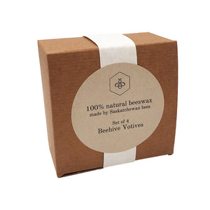 Tu-Bees Gourmet Honey - Beeswax Votive Candles Gift Box (4 Pack)